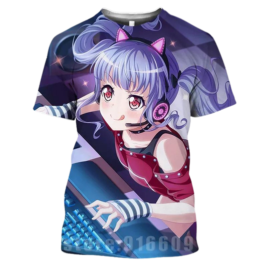 3d Anime Idol Girl T Shirt